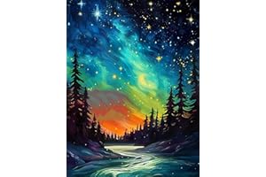 Meothan Tree Star Diamond Art Painting Kits for Adults Full Drill Starry Sky Diamond Paintings Kits for Adults Beginners, Round 5D Paint with Diamonds Pictures Gem Art Painting Crafts Kits 12x16inch