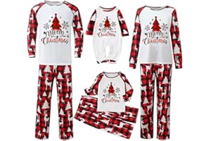 Family Christmas Pajamas Matching Sets 2025 Long Sleeve Shirts & Pj Pants Sleepwear Couple Holiday Xmas Pjs Set Loungewear