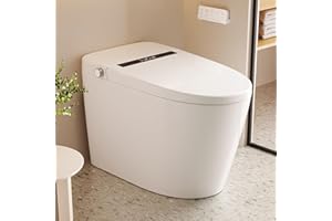 DeerValley Smart Toilet Bidet with Built-in Tank, Light Sensing,LED Display,Foot Touch Control Flush, Heated Seat, Warm Water