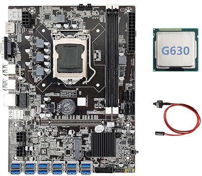Oikabio B75 ETH Mining Motherboard 12 PCIE USB G630 CPU LGA1155 MSATA DDR3 BTC