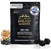 DLNIA 13-in-1 Shilajit Gummies with KSM-66&reg; Ashwagandha | 4000 mg Himalayan Shilajit Extract (20:1), Choline &amp; Botanicals | Sugar-Free, Vegan | Energy, Focus &amp; Daily Vitality Support for Men &amp; Women