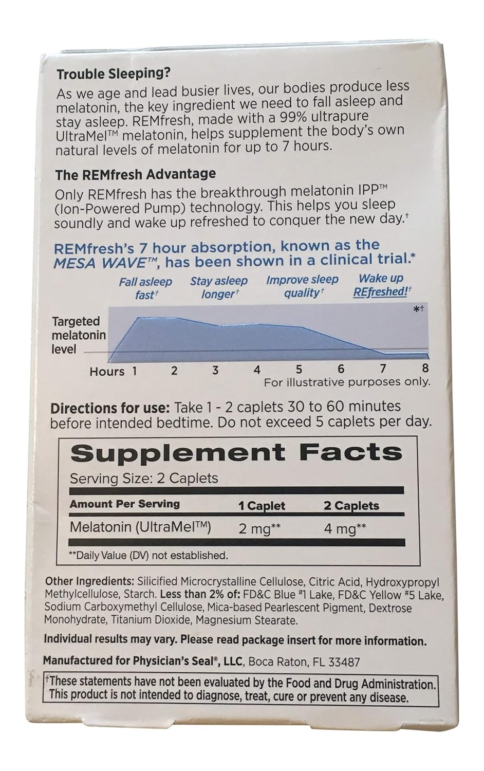 Remfresh Advanced Sleep Melatonin,12 Caplets