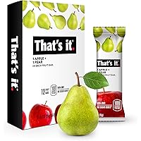 That's it. Apples + Pear 100% Natural Real Fruit Bar, Best High Fiber Vegan, Gluten Free Healthy Snack, Paleo for Children & 