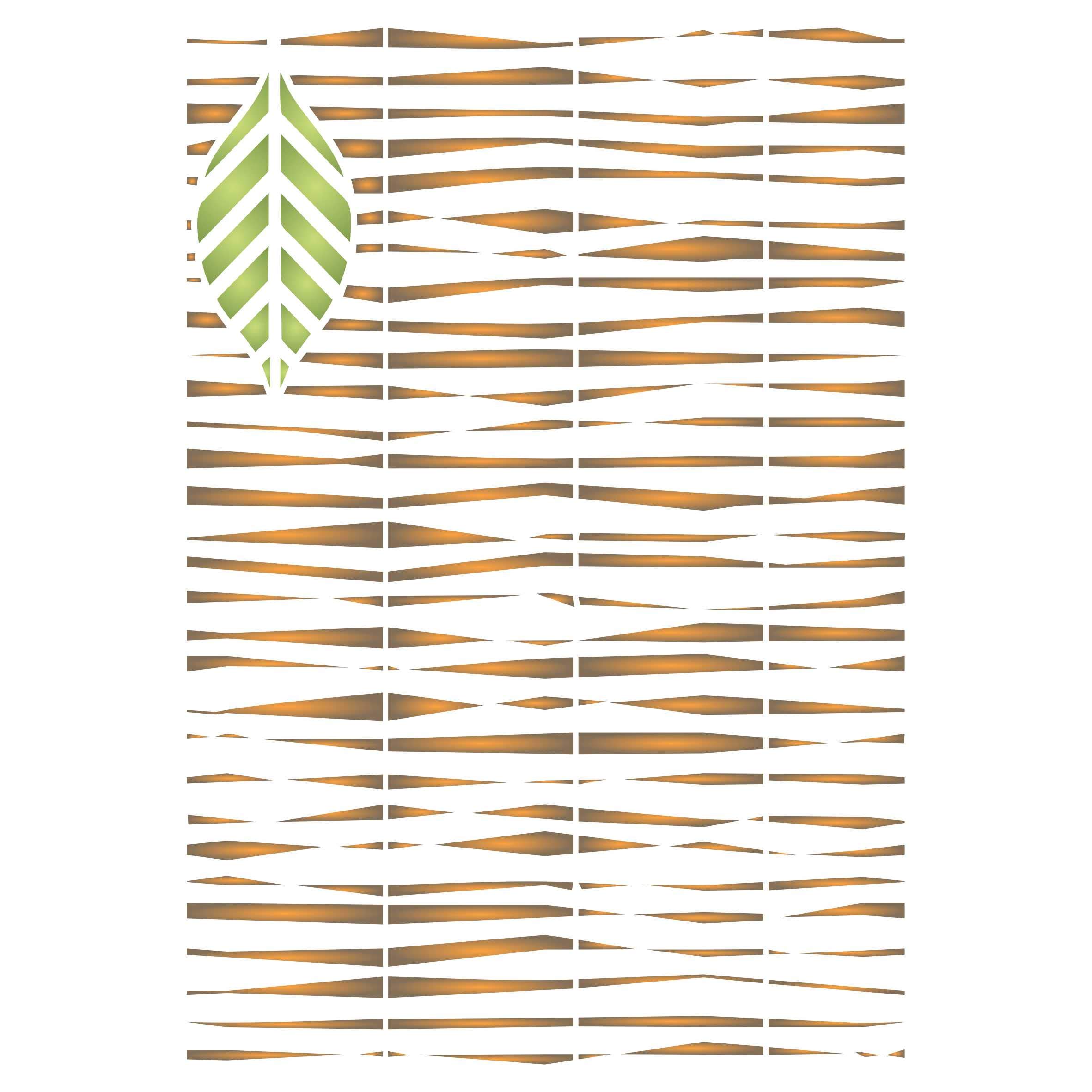 Bamboo Blind Layering Stencil, 11.43 x 16.51 cm - Layering Stencil use to add Texture and Design to Mixed Media Backgrounds