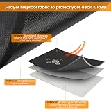 SMRONAR Fire Pit Mat 36 x 48 Inch, 3-Layer Fireproof Heat Resistant Pad view 3