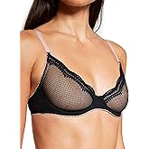 Pepper Unlined Bra, Unlined Demi Bra, Comfortable Lace Bras for Small Chested Women, Unlined Underwire Bras with Soft Fabric