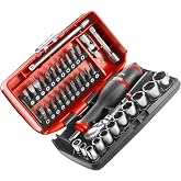Facom 1/4 inch socket set, 6 points, 38 pieces, 1 piece, RL.Nano1