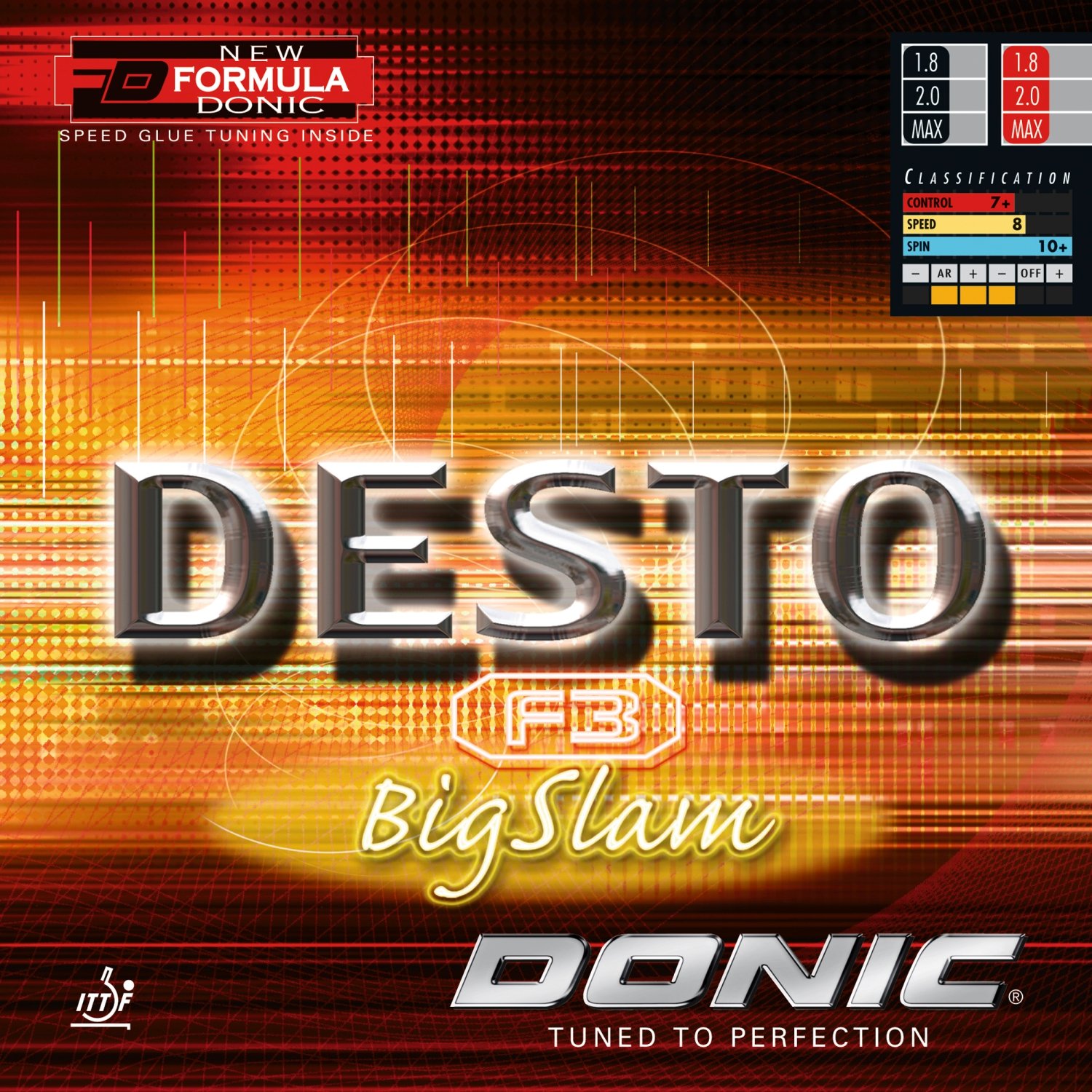 Donic Desto F3 Big Slam, TT coating, new in original packaging, incl. delivery