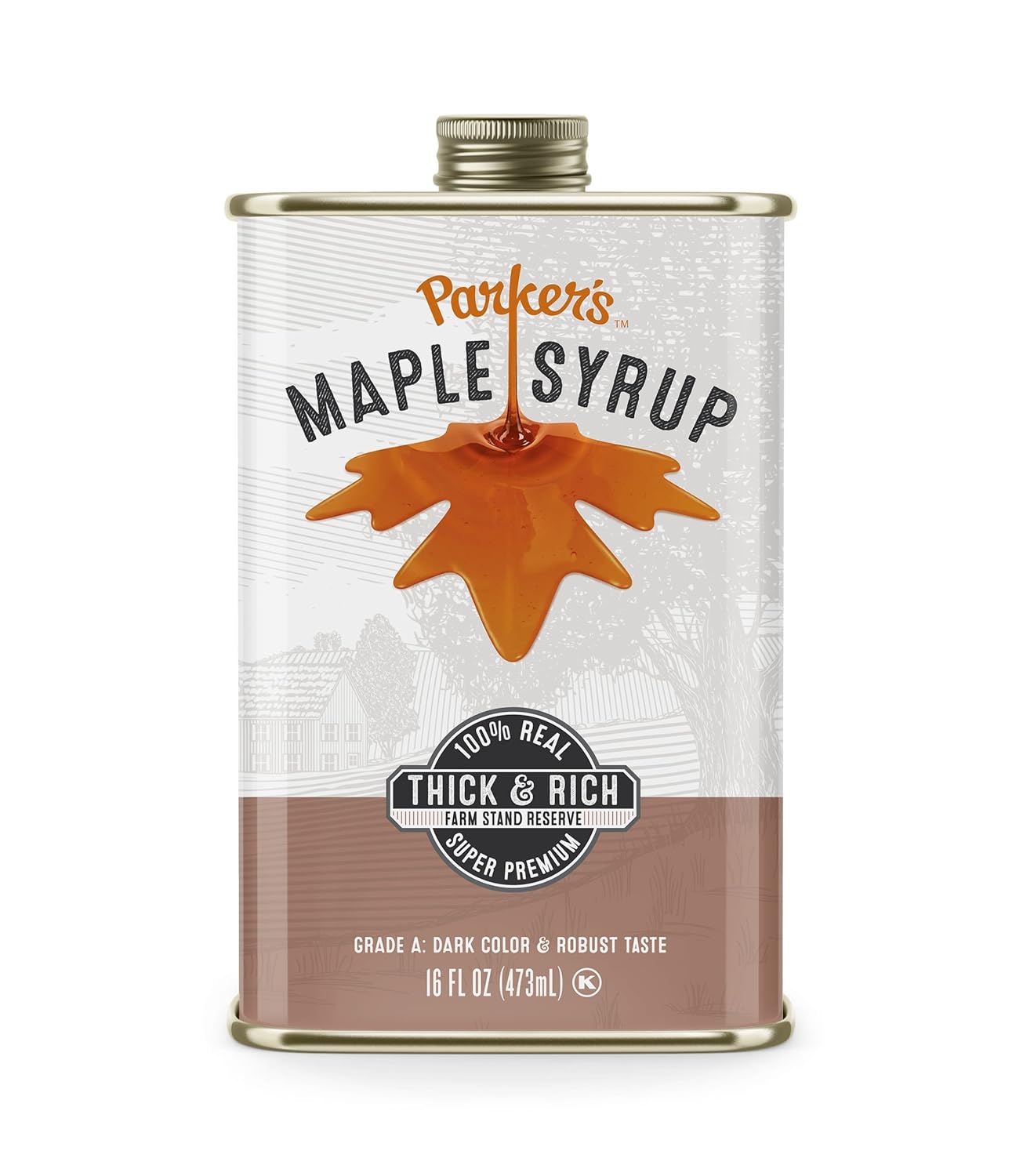 Parker's Real Maple Syrup, Original, 16 Ounce Tin