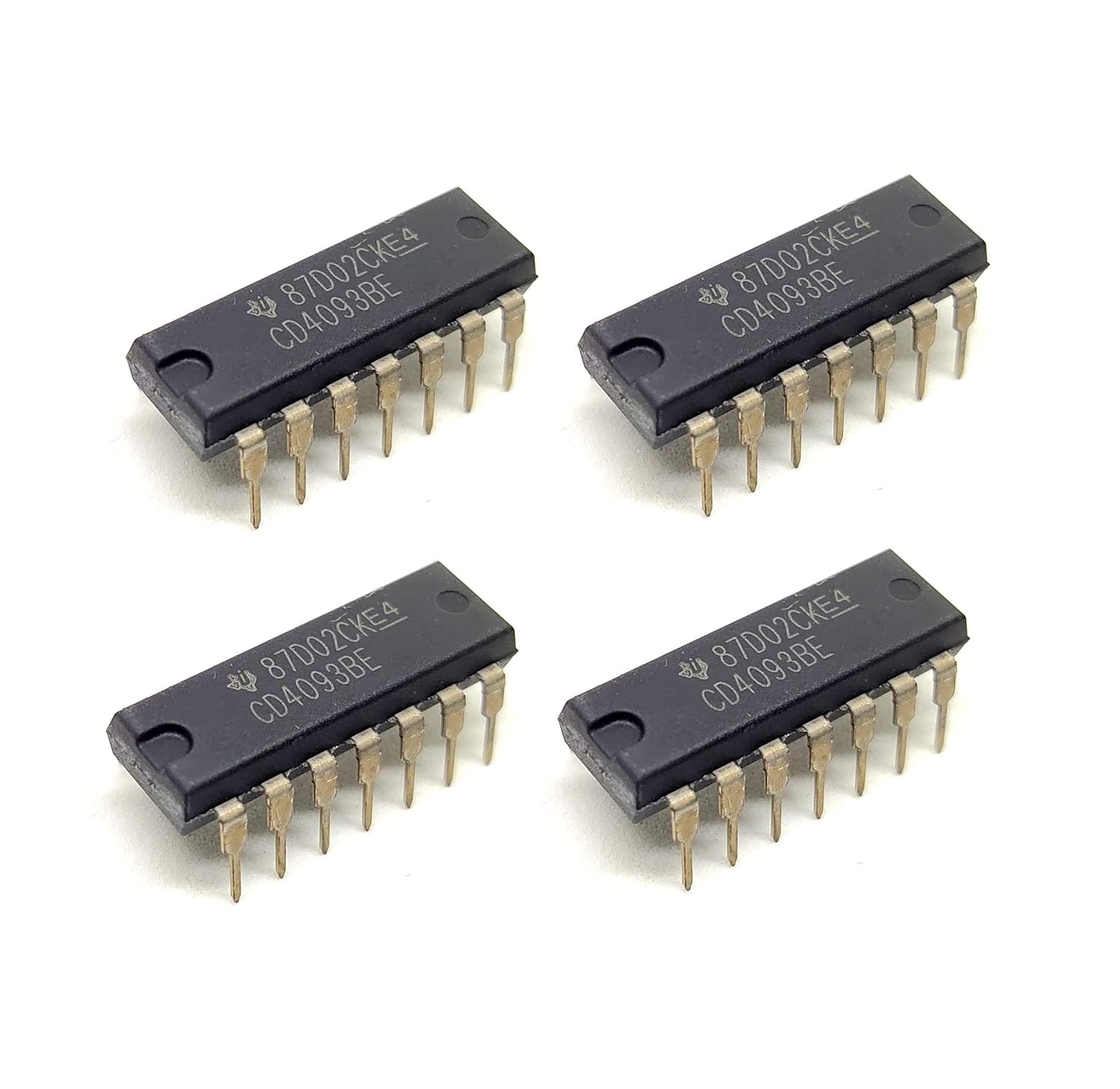 INVENTO 4Pcs CD4093BE 4093 IC Logic IC NAND Gate, Schmitt Trigger ...