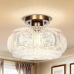OYKYOHEI Semi Flush Mount Ceiling Light, Upgraded