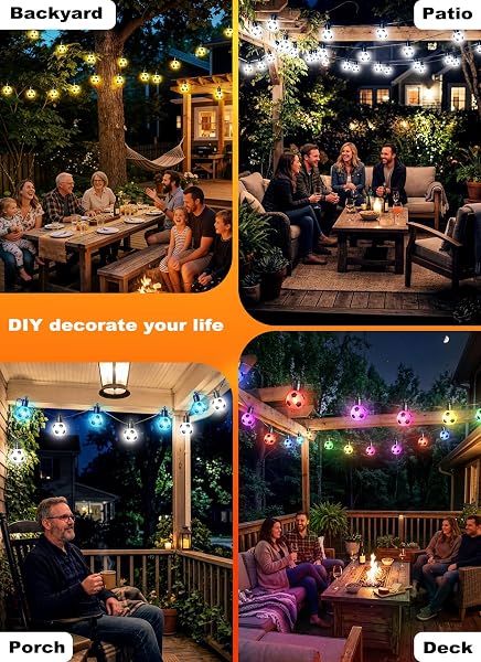 RAINBOWSHOW WORLD CUP 2026 SOCCER, SMART OUTDOOR STRING LIGHTS
