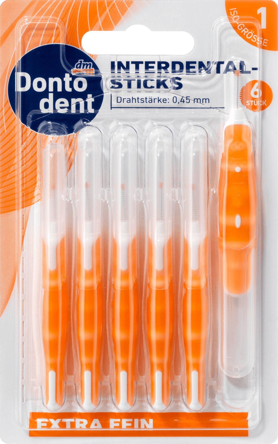 Interdental Sticks Extra Fine (ISO Size 1), 1 x Pack of 6