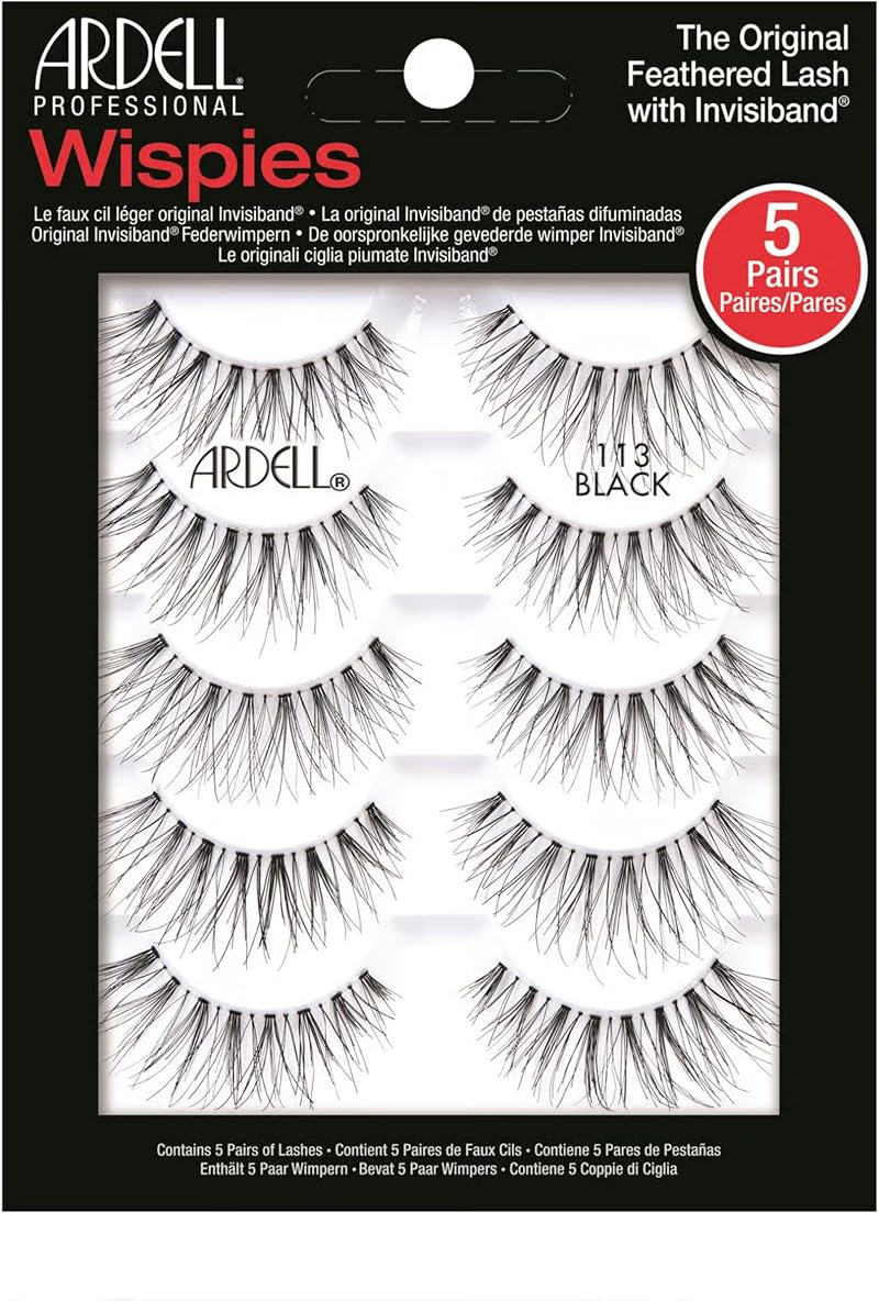 Ardell Multipack Wispies 113 False Eyelashes Medium Volume Long 5 Pairs