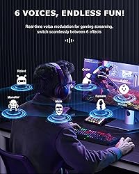 Glomtheia Gaming Sound Board Audio Interface Voice