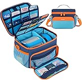 Jaffzora Carrying Case Compatible with Yoto Player 3rd Generation, Travel Storage Bag Holds 30 Cards for Audio Speaker & Headphone Accessories,Blue