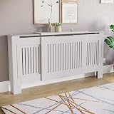 Vida Designs Chelsea Radiator Cover White Adjustable Vertical Slats