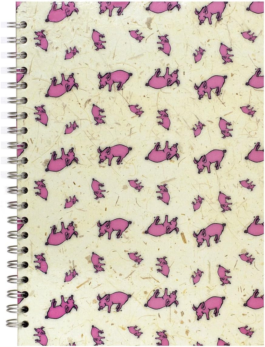 Pink Pig A4 Portrait Sketchbook, White,Pink