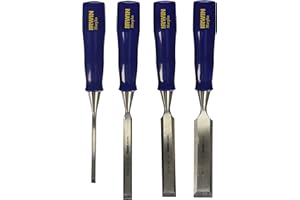 Irwin M444S4N Blue Industrial Tools M444/S4N Carded Chisel Set, 4-Piece