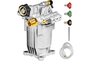 TOOLCY 3/4" Shaft Horizontal Pressure Washer Pump, 2600-3400 PSI @ 2.5 GPM - Power Washer Pump for Gas Washer - Compatible with Honda, Simpson, Ryobi and More