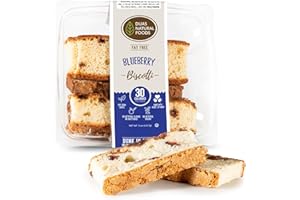 DIJAS Natural Foods, Crunchy Fat Free Biscotti Cookie, All Natural Preservative Free Ingredients, Delicious Low Calorie Snack (5 Ounces, Blueberry)
