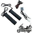 Show Chrome Inferno Heated Motorcycle Grips for Honda Goldwing GL1200 GL1500 GL1800-7/8x5-3/4 Handlebars, 5 Heat Settings, Battery Saver, TPR Rubber, Pre-Scored Plug