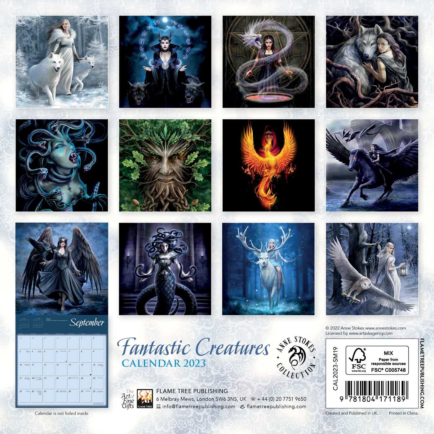 Look Fantastic Calendrier 2023 Anne Stokes: Fantastic Creatures Mini Wall Calendar 2023 (Art Calendar):  Flame Tree Studio: 9781804171189: Amazon.com: Books