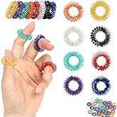 Gelapa 40pcs Fidget Ring, Stainless Steel Spiky Sensory Rings, Anxiety Relief Sensory for Adults Women Men, Silent Massager F