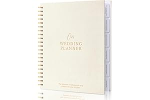 Timeless Premium Linen Wedding Planner Book and Organizer – Wedding Planning Book, Comprehensive Keepsake & Countdown Binder,