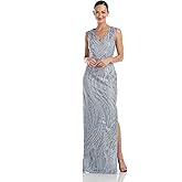 JS Collections Womens Rosalynn V-Neck Column Gown