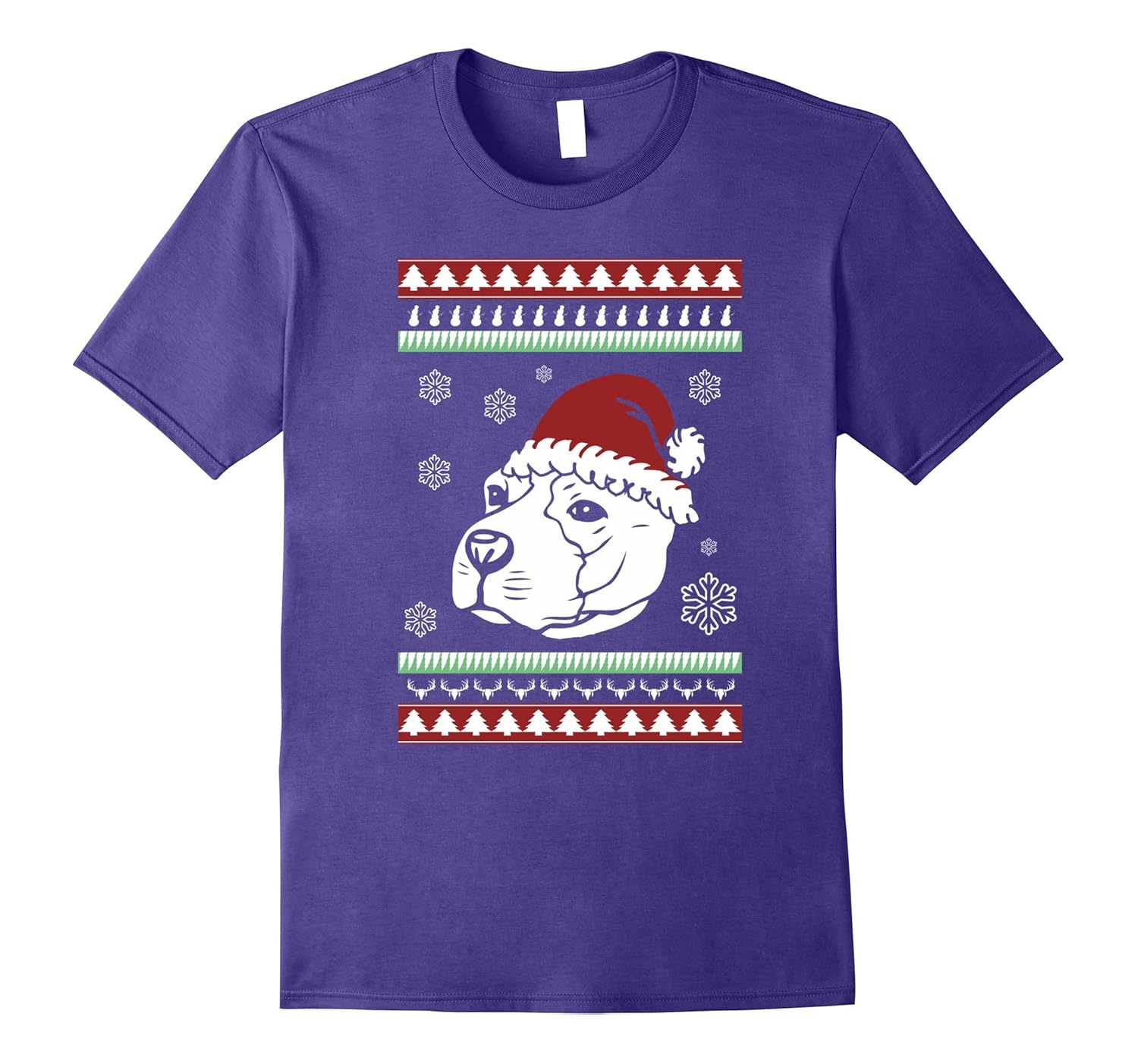 Christmas Pitbull Dog Ugly Sweater T-Shirt Gift for Dog Love-ANZ
