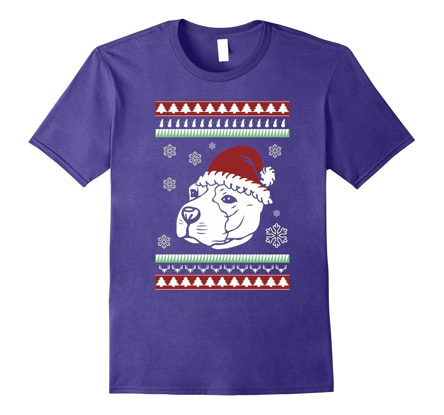 Christmas Pitbull Dog Ugly Sweater T-Shirt Gift for Dog Love-ANZ