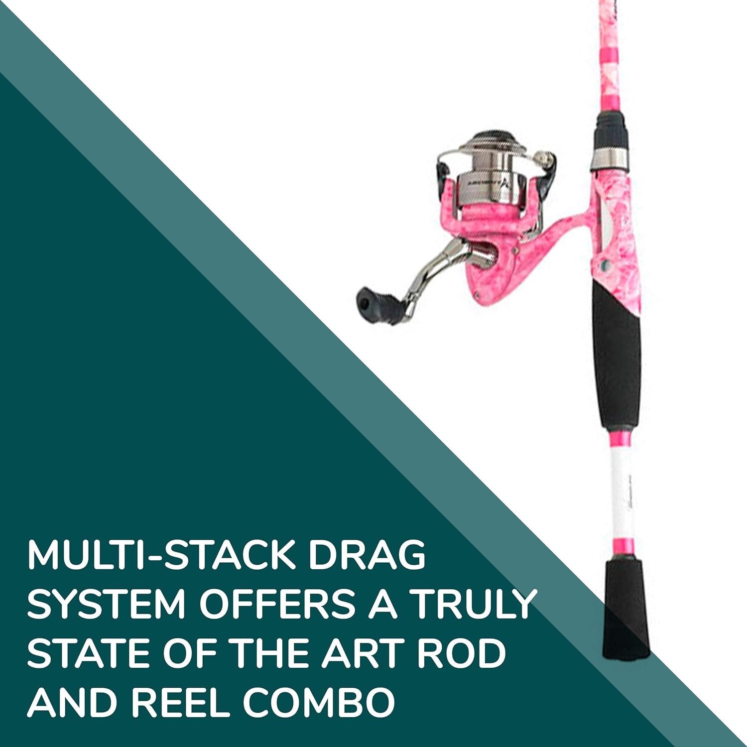 Fishing Pink Fishing Rod and Reel Ardent Lady Fishouflage Spinning Combo Two Piece Graphite 66