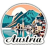 Austria Sticker 4 Inch City Travel Souvenir Destination - Waterproof Vinyl Decal for Laptop Water Bottle Car Tumbler - Durable Aesthetic Long-Lasting Stickers for Adults ID44990