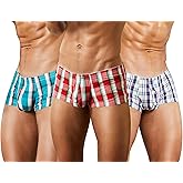 FEOYA Men Cotton Woven Boxers Button Fly Boxer Shorts Low Rise Lounge Boxer Trunks