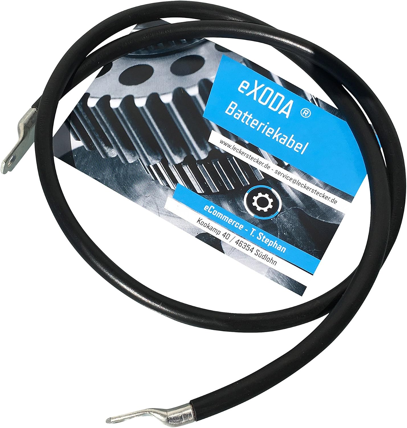 Câble De Batterie EXODA 50 Cm – Section 25 Mm² – Cosses à Œillets M10 – Cuivre Haute Conductivité – Pour Voiture, Moto, Bateau, Solaire