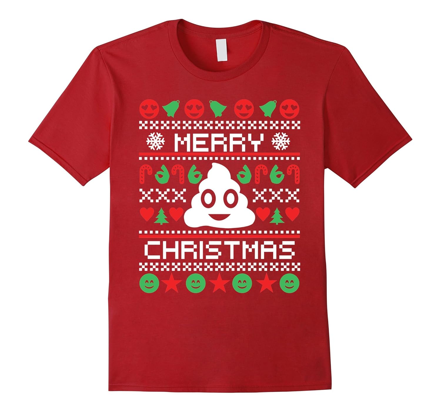 Poop Emoji Christmas Ugly Tshirt ~ Men, Women, Youth-ANZ