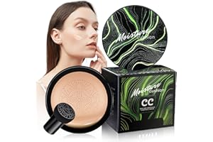 DFJDSKL Air Cushion CC Cream Mushroom Head Foundation - Moisturizing BB Creams Foundation, Long-Lasting Waterproof New Mushroom Head Air Cushion CC Cream Concealer for Even Skin Tone (Natural, 1 PCS)