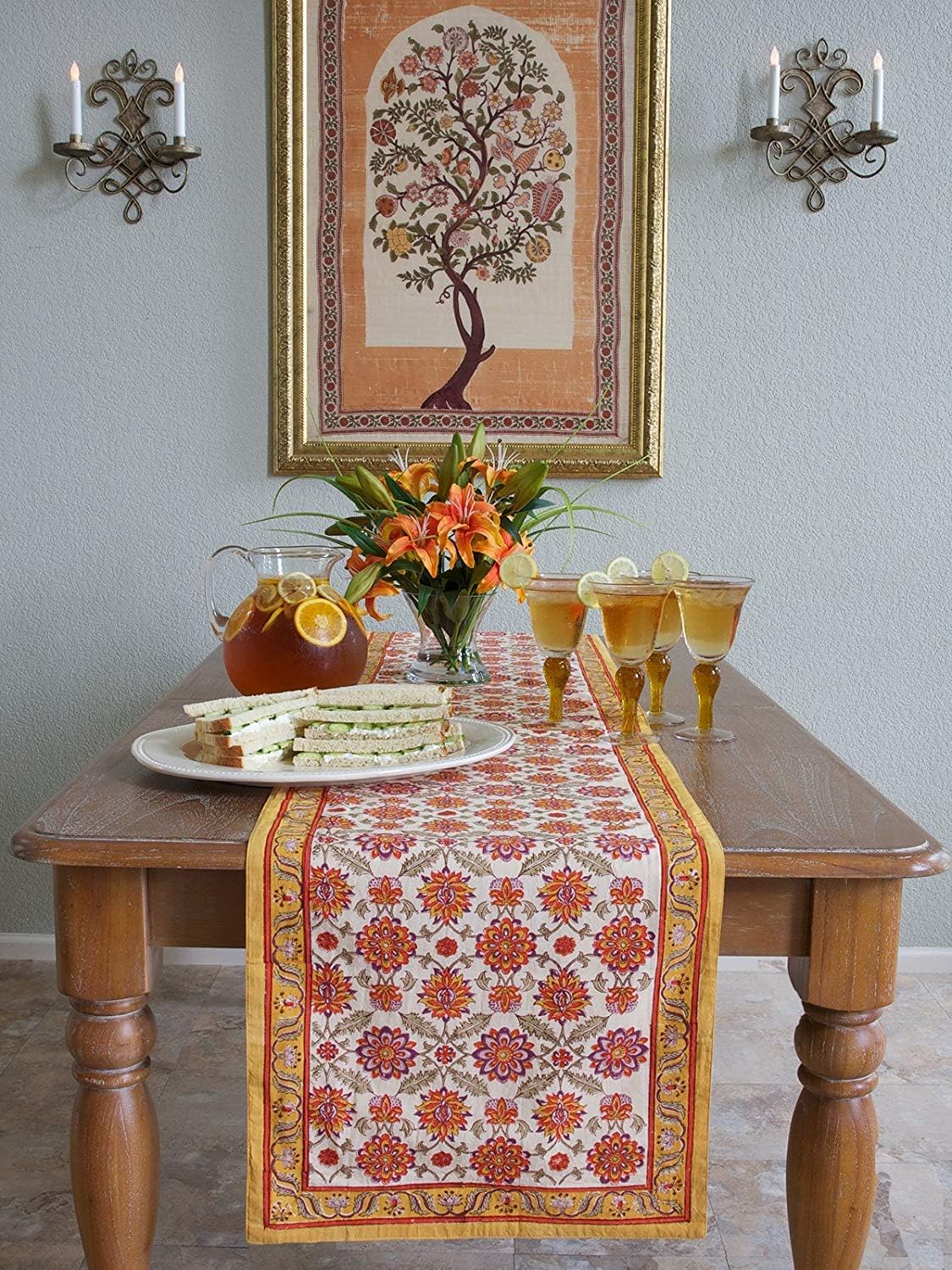 Best Deep Orange Table Runner