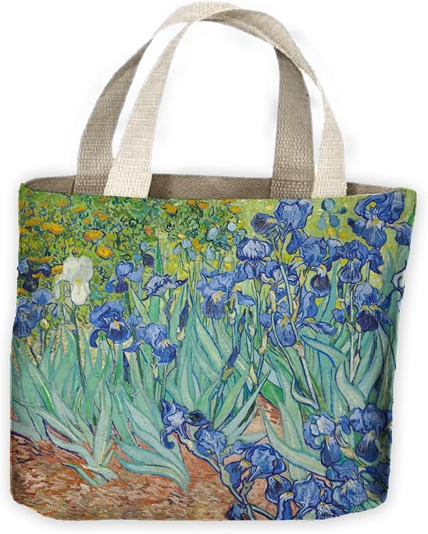 Van Gogh Irises Tote Shopping Bag For Life Amazon.co.uk Shoes & Bags