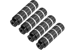 X AUTOHAUX 4pcs Aluminum Alloy Rear Foot Pegs Footrests Universal for BMX MTB Bike Bicycle Fit 3/8 Inch Axles