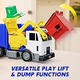 JOYIN Large Garbage Truck Toy with Dumpster and Learning Cards for Kids view 4