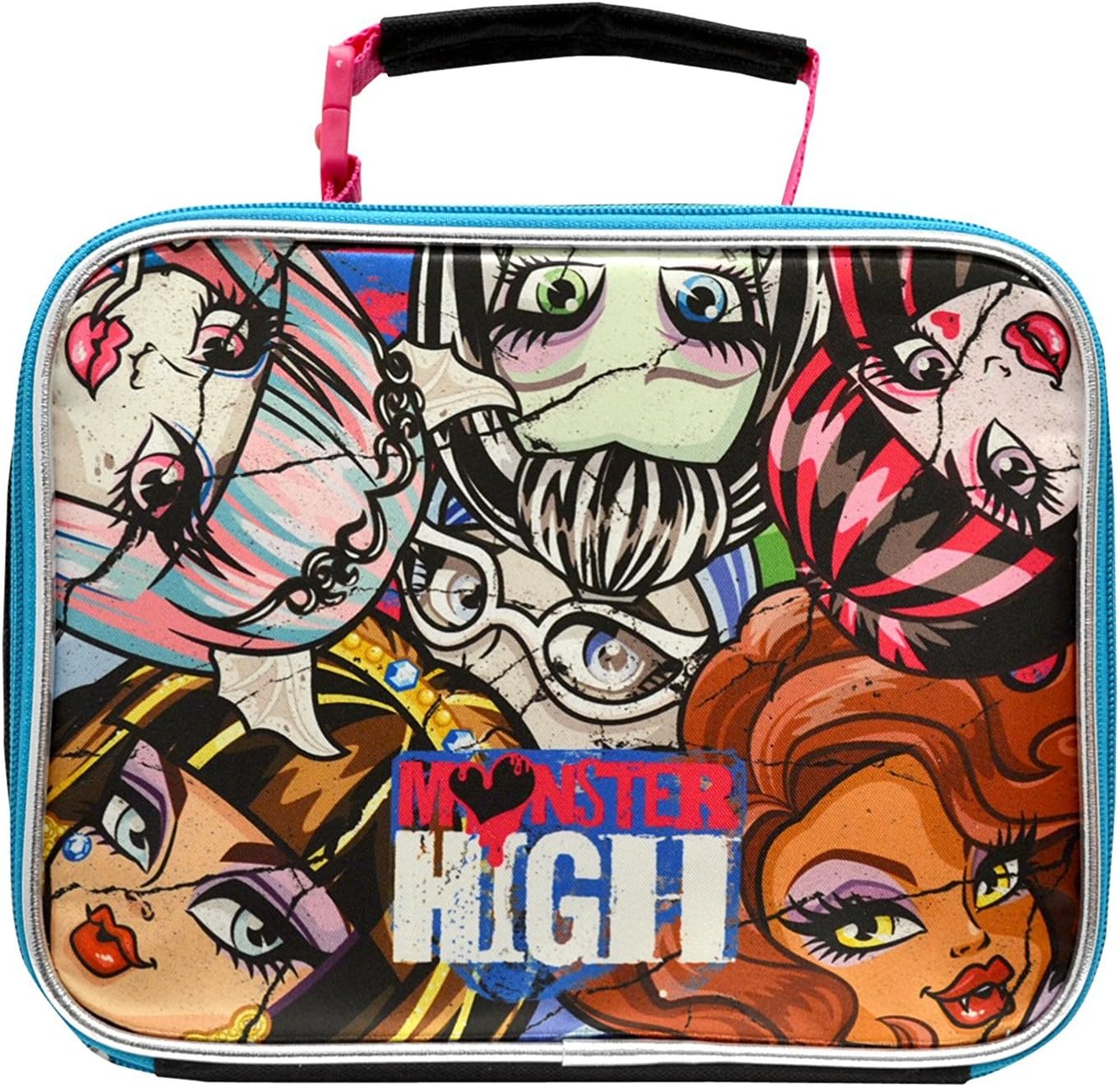 Mattel Monster High Deluxe Classic Designed Multicolored Exclusive Kids Insulated Lead Safe PVC Free Lunch Bag