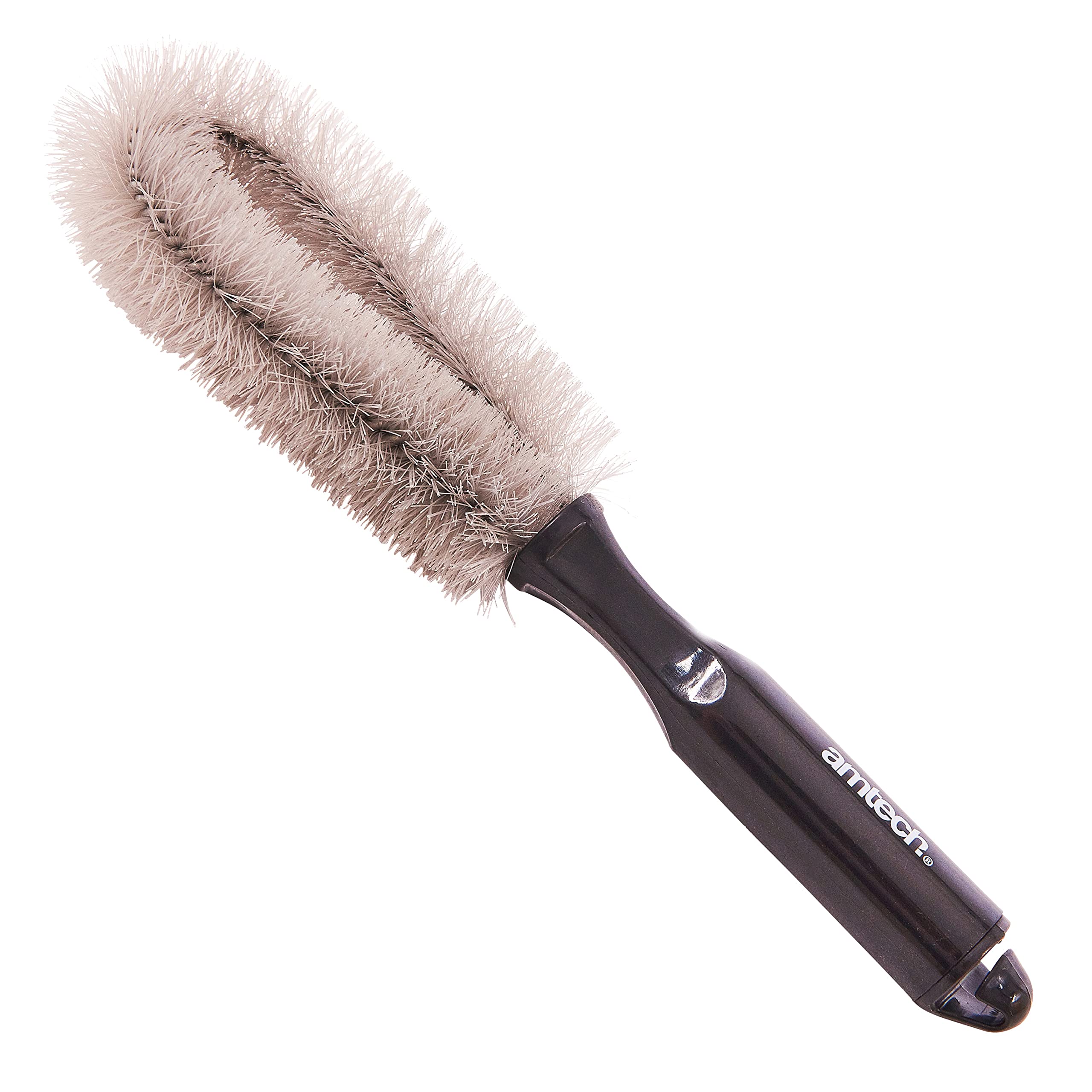 Amtech - Cleaning Brush for Alloy Wheels with Loop Design for Easy Access Between Spokes, Home DIY, Lightweight, Easy to Use, Non-Scratching Bristles for Smooth Finish