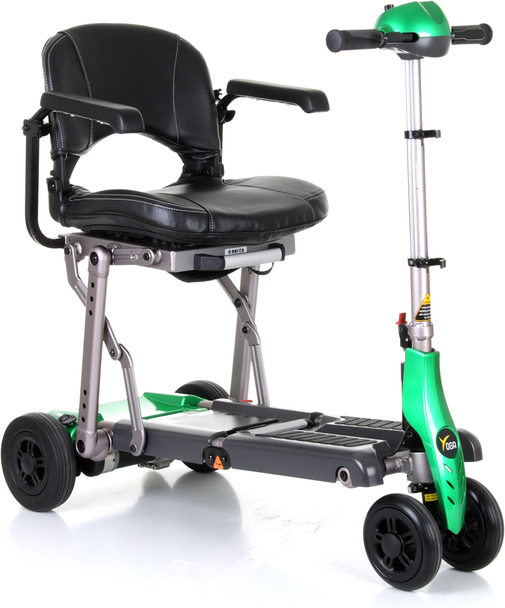 Van Os Medical Excel Yoga Foldable Compact Mobility Scooter with Carry Case - Emerald