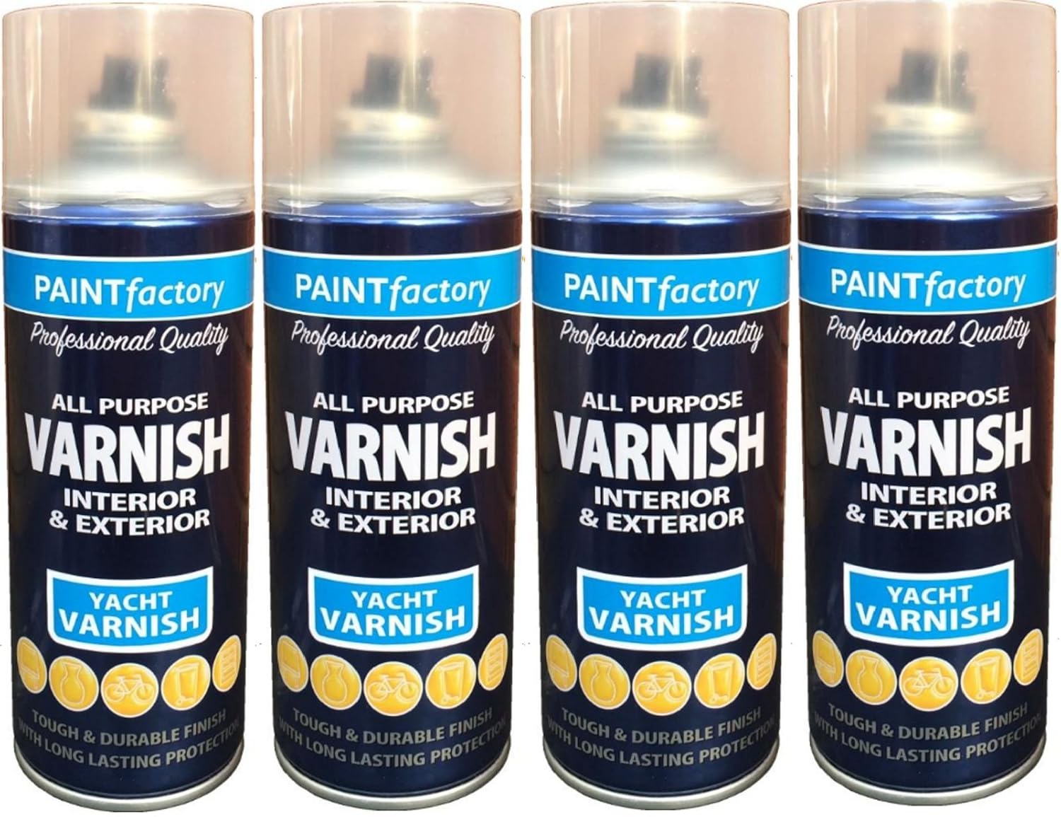 Waterproof Yacht Varnish Spray Paint Clear All Purpose Interior Exterior 400ml (4) Amazon.co.uk