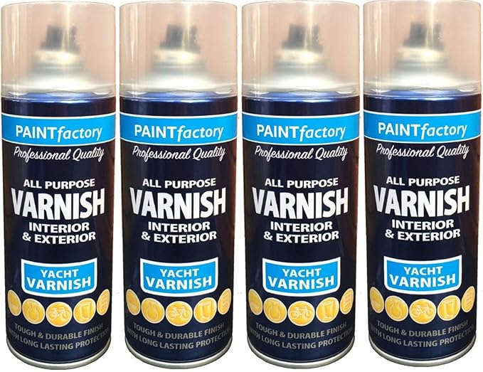 Waterproof Yacht Varnish Spray Paint Clear All Purpose Interior