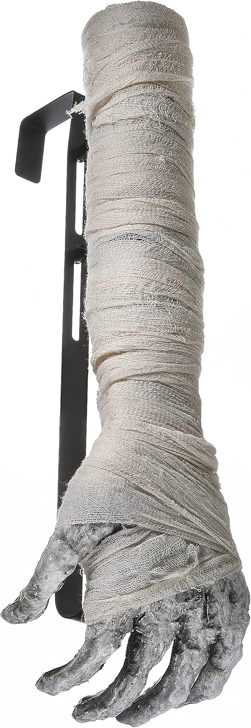 Wreath Hangers - National Tree Company Mummy Arm and Hand Wreath Hanger, Halloween Collection, 18 Inches