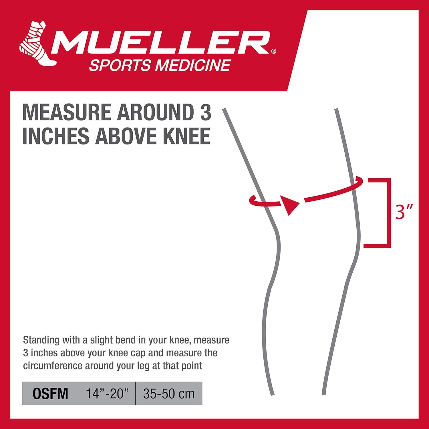 Mueller Self-Adjusting Knee Stabilizer, Black, One Size Fits Most|Measure three inches above knee, fits 14” - 20”: Health & Personal Care