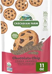 Cascadian Farm Organic Chocolate Chip Cookie Granola, Whole Grain, 11 oz | Made with Organic Oats, Crisp Rice, and Real Choco